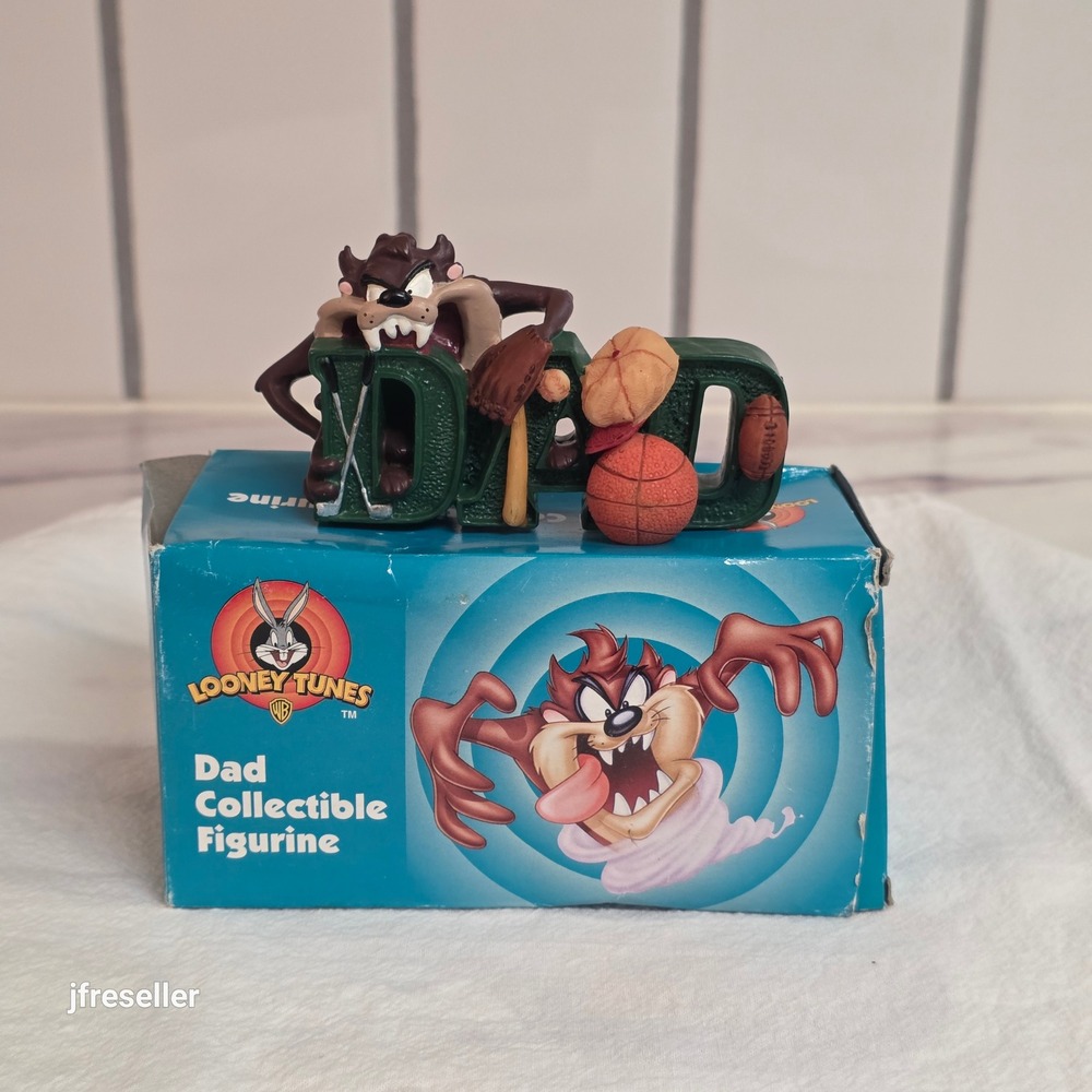 Vintage 2000 Looney Tunes Taz Dad Collectible Figurine Warner Bros Sports Theme